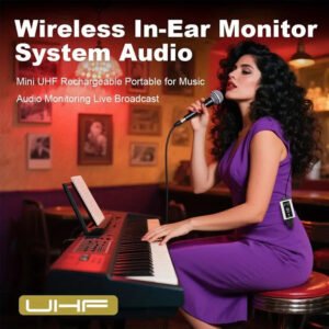 HY-EMX 1 UHF Wireless in Ear Monitor IEM System, Metal Transmitter & Receiver with Pro Earphones, 16 Ch, 50m Range, USB C Rechargeable, Expandable Multi-Receiver for Stage, Band & Live Performance