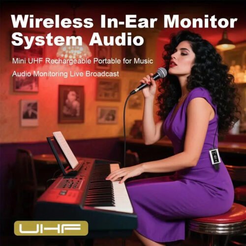 HY-EMX 1 UHF Wireless in Ear Monitor IEM System, Metal Transmitter & Receiver with Pro Earphones, 16 Ch, 50m Range, USB C Rechargeable, Expandable Multi-Receiver for Stage, Band & Live Performance
