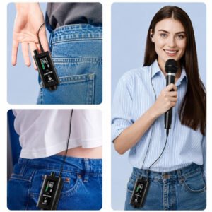 HY-EMX 1 UHF Wireless in Ear Monitor IEM System, Metal Transmitter & Receiver with Pro Earphones, 16 Ch, 50m Range, USB C Rechargeable, Expandable Multi-Receiver for Stage, Band & Live Performance