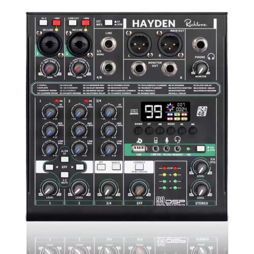 6a51fa459c5d81d300745fcd3691a80fd9d5943ad2facce250f65.jpg Hayden Audio Richtone 4-Channel OTG Mixer
