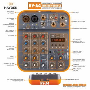 Hayden Audio HY-A4 4-Channel Audio Mixer