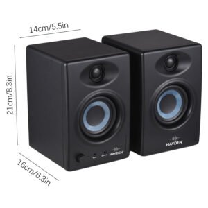 6a52026bae05652eb263d5d04bdf8f14df572914e2125dffbc914.jpg Hayden Audio E-3.5BT 3.5″ Bluetooth Studio Monitors (Pair)