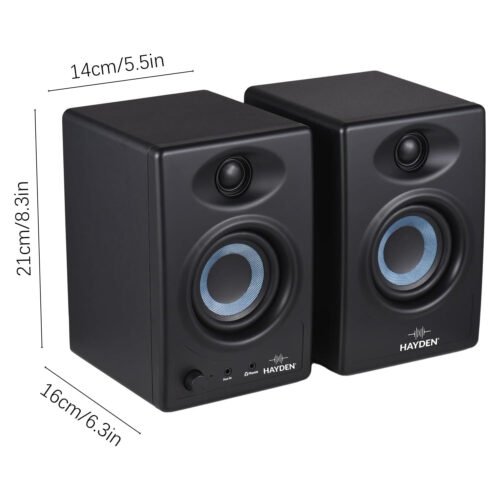 6a52026bae05652eb263d5d04bdf8f14df572914e2125dffbc914.jpg Hayden Audio E-3.5BT 3.5″ Bluetooth Studio Monitors (Pair)
