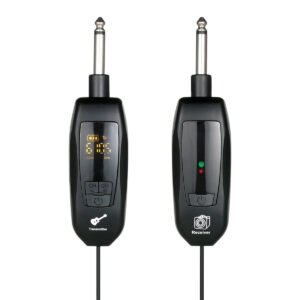Hayden T8 Guitar Wireless System Built-in Rechargeable Lithium Battery Digital Wireless Guitar Cable Transmitter Receiver for Electric Guitar Bass Violin Ukulele Amplifier Instruments