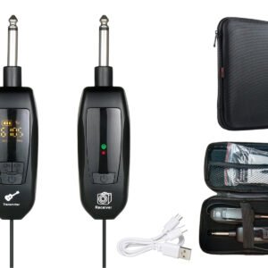 Hayden T8 Guitar Wireless System Built-in Rechargeable Lithium Battery Digital Wireless Guitar Cable Transmitter Receiver for Electric Guitar Bass Violin Ukulele Amplifier Instruments
