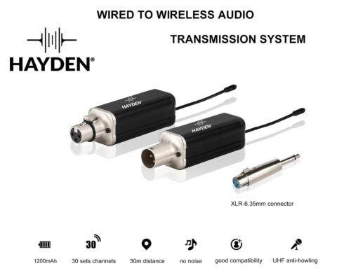 Hayden Audio Wireless Microphone System with XLR Adapter