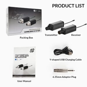 Hayden Audio Wireless Microphone System with XLR Adapter