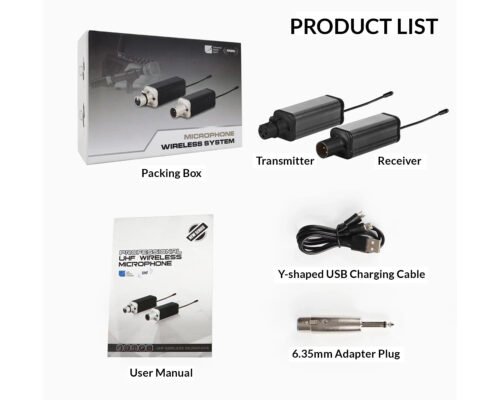 Hayden Audio Wireless Microphone System with XLR Adapter