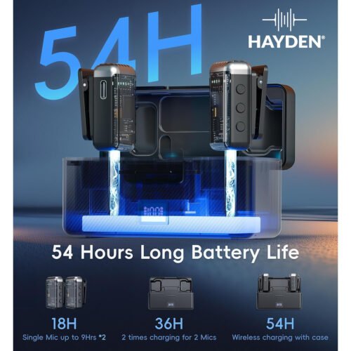 6a52213defa97e566e19750d7aa6b556d627fc955829a3591d0bb.jpg Hayden Audio HY-MIC2 Wireless Clip-On Microphone (Type-C)