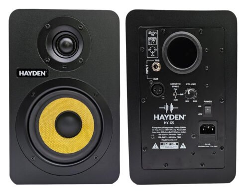 6a5221e02d99da878735706e21a2f56187e86e38ce23c41154aed.jpg Hayden Audio X5 5-Inch Powered Studio Monitors (Pair)