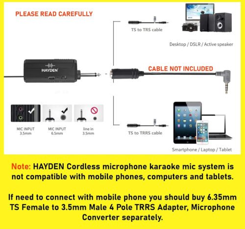 Hayden Audio HY-58 UHF Wireless Microphone