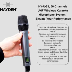 6a52256706bb5d7e2b1f200f5eb066768a47961d7ee1e3b039b1a.jpg Hayden Audio HY-UG3 UHF Wireless Microphone