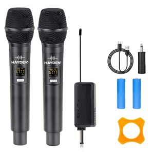 6a52259d70254569d08bc00667469f1ec80e03fc14c66f67eeb28.jpg Hayden Audio HY-08 Dual UHF Wireless Microphone