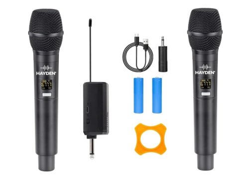 6a52259e2f09c799e5cb6f5ccd4d7a8e9a3c4ddb0a4edf82a61f6.jpg Hayden Audio HY-08 Dual UHF Wireless Microphone