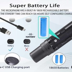 6a52259f4d99c11afb307fba18dada0dc7dacdf5ef7dc41943a90.jpg Hayden Audio HY-08 Dual UHF Wireless Microphone