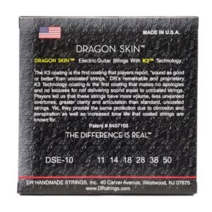 DR, Electric Guitar Strings, Dragon Skin, .011-.050, Heavy -Set 2-DSE-11