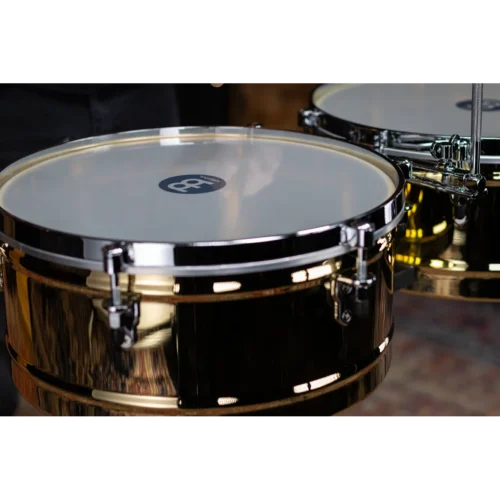 Meinl, Timbales, Marathon Series, 14(36cm) & 15(38cm) -Brass MTS1415B (4) Meinl, Timbales, Marathon Series, 14"(36cm) & 15"(38cm) -Brass MTS1415B