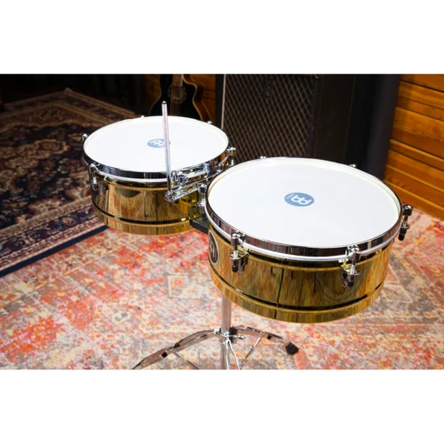 Meinl, Timbales, Marathon Series, 14(36cm) & 15(38cm) -Brass MTS1415B (5) Meinl, Timbales, Marathon Series, 14"(36cm) & 15"(38cm) -Brass MTS1415B