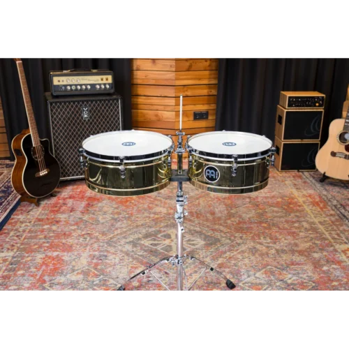 Meinl, Timbales, Marathon Series, 14(36cm) & 15(38cm) -Brass MTS1415B (6) Meinl, Timbales, Marathon Series, 14"(36cm) & 15"(38cm) -Brass MTS1415B