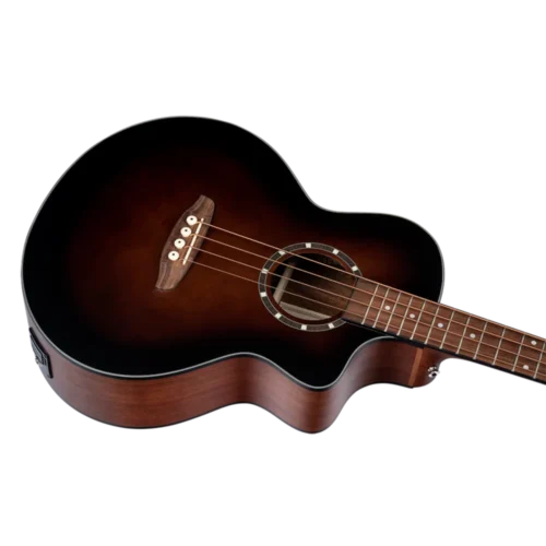 Ortega Classical Bass Guitar, Acoustic Bass Deep Series 7 -Mahogany Bourbone Fade D7CE-BFT-4 (11) Ortega Classical Bass Guitar, Acoustic Bass Deep Series 7 -Mahogany Bourbone Fade D7CE-BFT-4