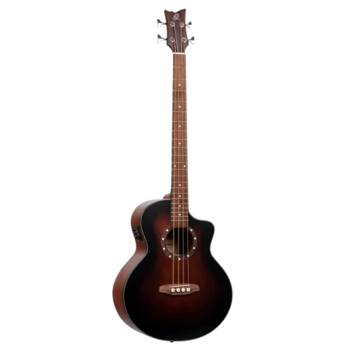 Ortega Classical Bass Guitar, Acoustic Bass Deep Series 7 -Mahogany Bourbone Fade D7CE-BFT-4