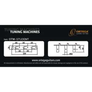 Ortega Guitar Tuning Machine, Student Series -Chrome -Black OTM-STUDENT (1) Ortega Guitar Tuning Machine, Student Series -Chrome -Black OTM-STUDENT
