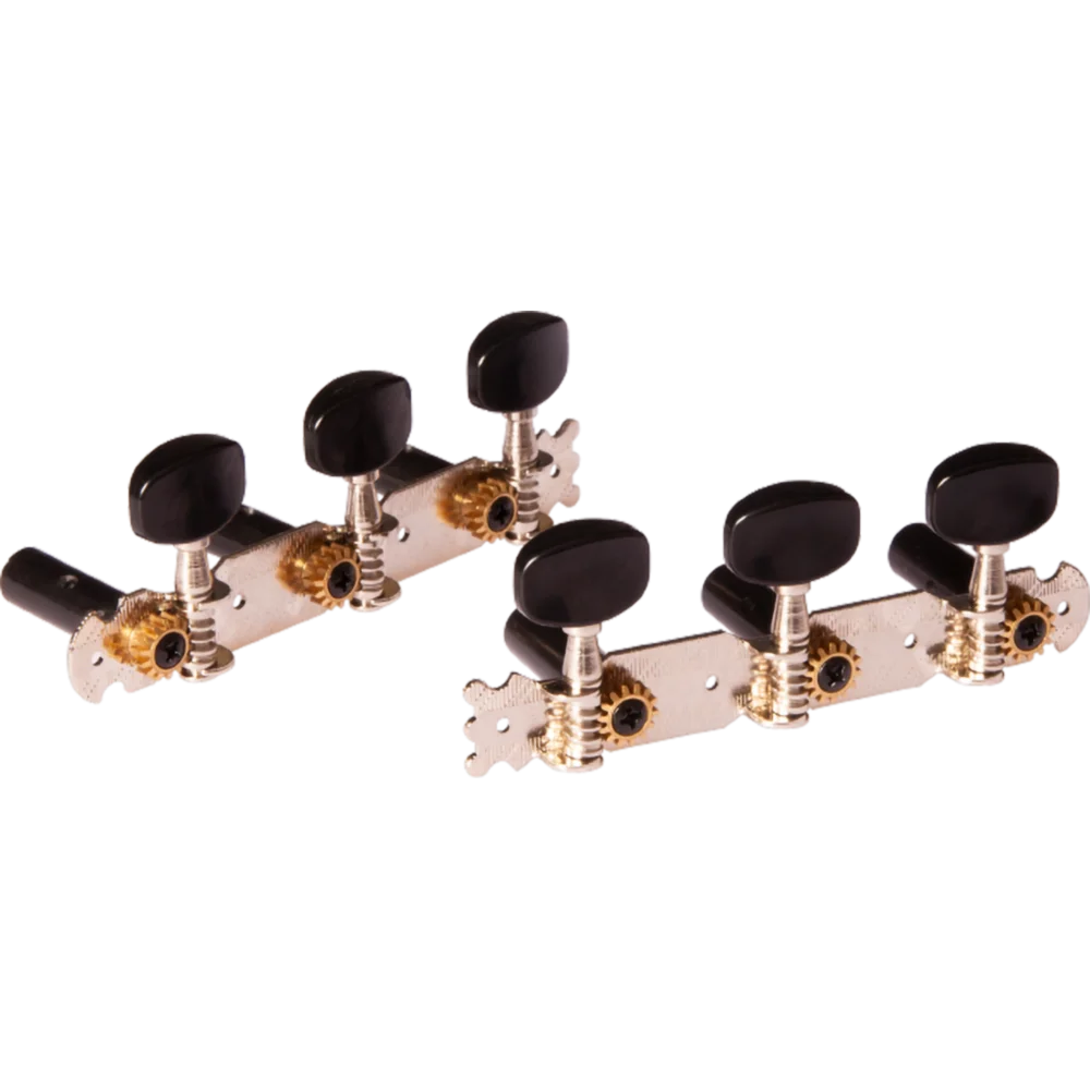Ortega Guitar Tuning Machine, Student Series -Chrome -Black OTM-STUDENT