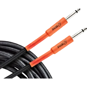 Ortega Instrument Cable, Economy Series, Straight/Straight - 20ft -Orange & Black OECIS-20