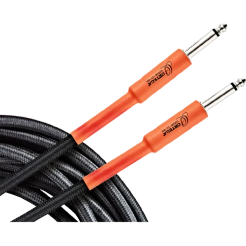 Ortega Instrument Cable, Economy Series, StraightStraight - 20ft -Orange & Black OECIS-20 (2) Ortega Instrument Cable, Economy Series, Straight/Straight - 20ft -Orange & Black OECIS-20