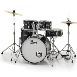 Pearl Acoustic Drum Set, 5 Pcs, Roadshow, WStands & Cymbals -Jet Black RS525SCC (31) Pearl Acoustic Drum Set, 5 Pcs, Roadshow, W/Stands & Cymbals -Jet Black RS525SC/C (31)