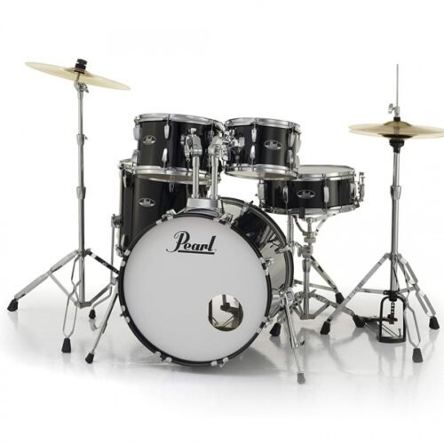 Pearl Acoustic Drum Set, 5 Pcs, Roadshow, WStands & Cymbals -Jet Black RS525SCC (31) Pearl Acoustic Drum Set, 5 Pcs, Roadshow, W/Stands & Cymbals -Jet Black RS525SC/C (31)