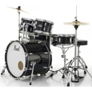 Pearl Acoustic Drum Set, 5 Pcs, Roadshow, WStands & Cymbals -Jet Black RS525SCC (33) Pearl Acoustic Drum Set, 5 Pcs, Roadshow, W/Stands & Cymbals -Jet Black RS525SC/C (31)