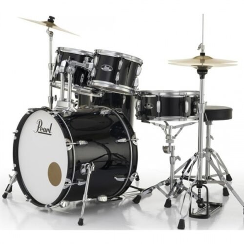 Pearl Acoustic Drum Set, 5 Pcs, Roadshow, WStands & Cymbals -Jet Black RS525SCC (33) Pearl Acoustic Drum Set, 5 Pcs, Roadshow, W/Stands & Cymbals -Jet Black RS525SC/C (31)