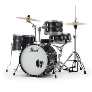 Pearl Acoustic Drum Set, 5 Pcs, Roadshow, with Stands & Cymbals -Midnight Chrome Vortex RS525SCC (804) Pearl Acoustic Drum Set, 5 Pcs, Roadshow, with Stands & Cymbals -Midnight Chrome Vortex RS525SC/C (801)