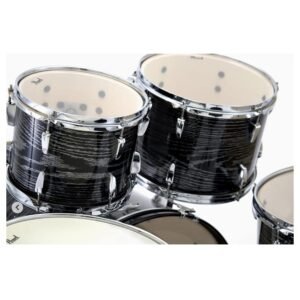 Pearl Acoustic Drum Set, 5 Pcs, Roadshow, with Stands & Cymbals -Midnight Chrome Vortex RS525SCC (806) Pearl Acoustic Drum Set, 5 Pcs, Roadshow, with Stands & Cymbals -Midnight Chrome Vortex RS525SC/C (801)