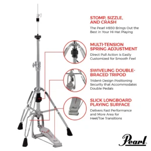 Pearl Hi Hat Stand with Rapid Lock Clutch H-930QR