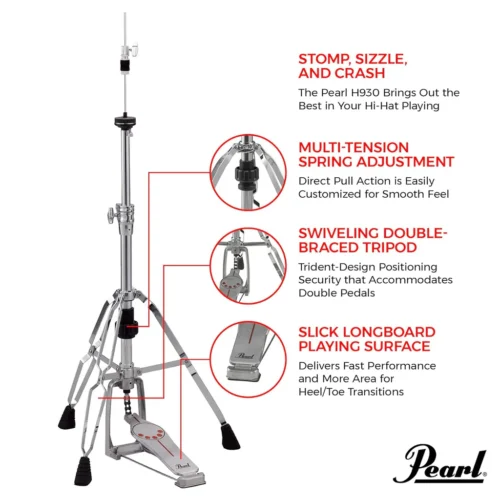 Pearl Hi Hat Stand with Rapid Lock Clutch H-930QR