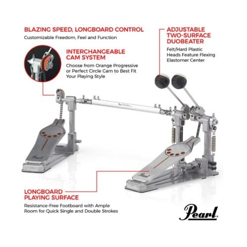 Pearl P-932 Demonator Double Bass Drum Pedal (4) Pearl P-932 Demonator Double Bass Drum Pedal