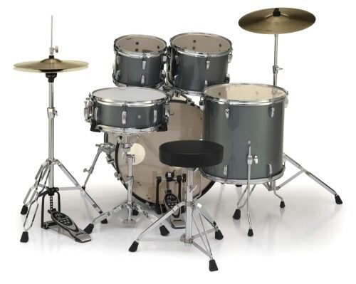 Pearl Roadshow Charcoal Metallic 5 Pcs Drum Set WStands & Cymbals RS525SCC (706) Pearl Roadshow Charcoal Metallic 5 Pcs Drum Set W/Stands & Cymbals RS525SC/C (706)