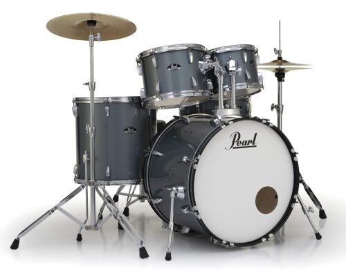 Pearl Roadshow Charcoal Metallic 5 Pcs Drum Set WStands & Cymbals RS525SCC (707) Pearl Roadshow Charcoal Metallic 5 Pcs Drum Set W/Stands & Cymbals RS525SC/C (706)
