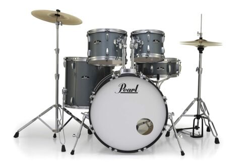 Pearl Roadshow Charcoal Metallic 5 Pcs Drum Set W/Stands & Cymbals RS525SC/C (706)
