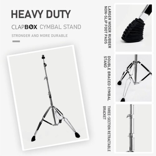 Clapbox Straight Cymbal Stand CYM-08, Heavy Duty Clapbox Straight Cymbal Stand CYM-08, Heavy Duty