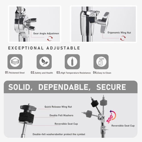 Clapbox Straight Cymbal Stand CYM-08, Heavy Duty Clapbox Straight Cymbal Stand CYM-08, Heavy Duty