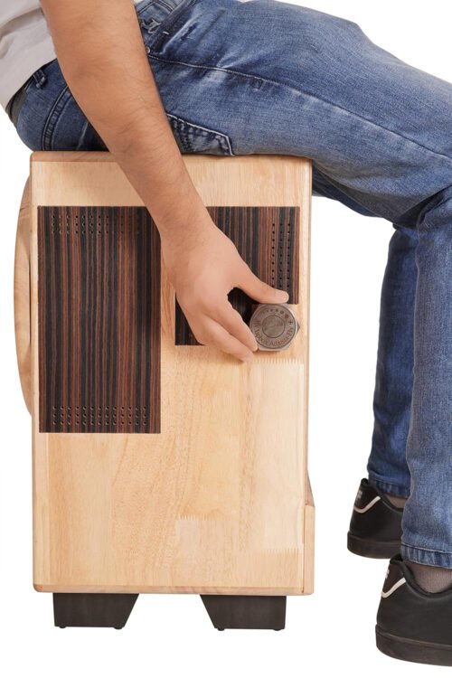 Clapbox Cajembe Cajon 4-in-1 – Rubber Wood, 3 Internal Snares, Natural