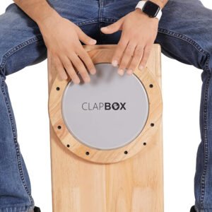 Clapbox Cajembe Cajon 4-in-1 – Rubber Wood, 3 Internal Snares, Natural