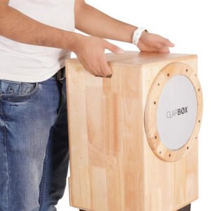 Clapbox Cajembe Cajon 4-in-1 – Rubber Wood, 3 Internal Snares, Natural