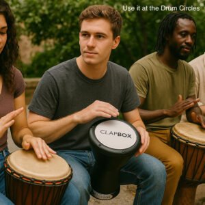 6a71a53d9a48e0279c0eb88804398fe48b39b0d521e61c8fba717.jpg Clapbox Darbuka - Aluminium (9 Inches, Black)