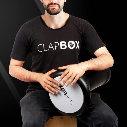 6a71a53f79180120654f4f07f3ef8039ee1b981d15a021c5f9f6b.jpg Clapbox Darbuka - Aluminium (9 Inches, Black)
