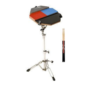Clapbox Multipad Drum Practice Pad - 4 Different surfaces, 12 inches (Practice Pad Only)