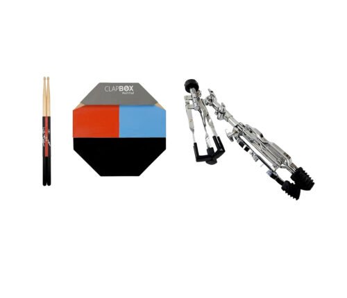 Clapbox Multipad Drum Practice Pad - 4 Different surfaces, 12 inches (Practice Pad Only)